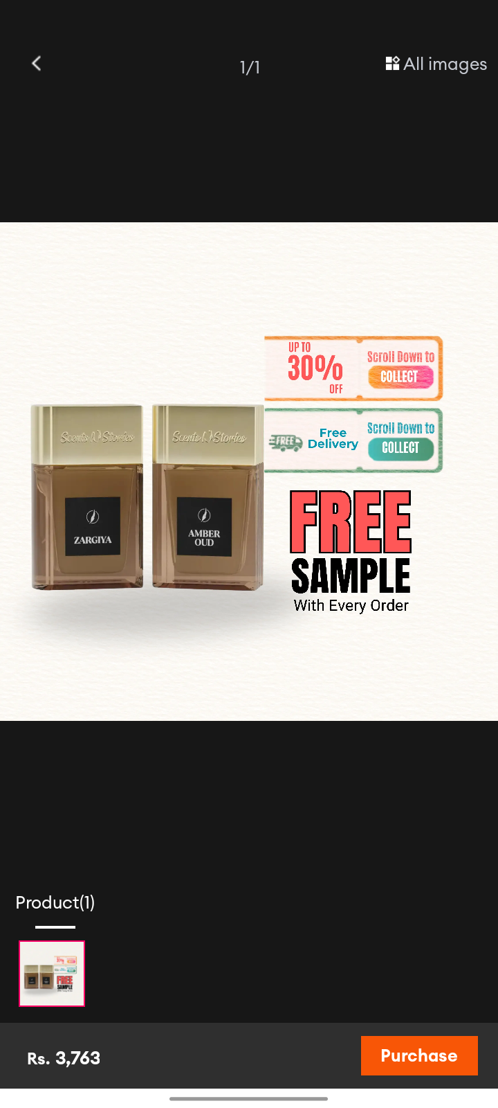 Oud perfume by 1 get one free